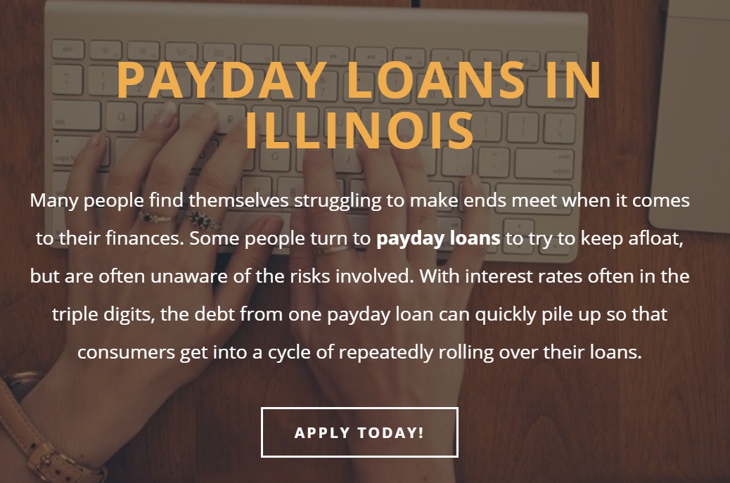 Payday Loans in Illinois Cash Advance available even for Bad Credit and with NO Credit Check