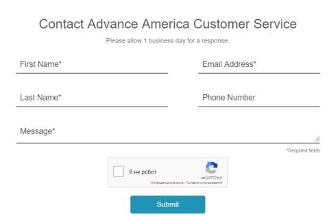 advance america customer service
